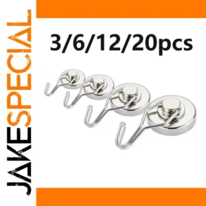 Heavy Duty Magnetic Hooks Set (20 Pieces)