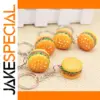 Colorful Hamburger Keychain for Keys and Bags