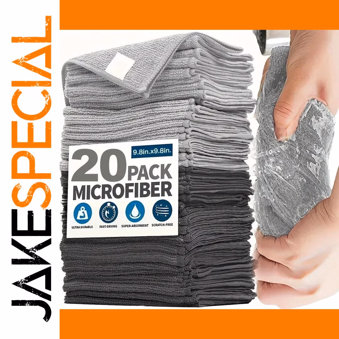 Microfiber Cleaning Cloth Set in Black and Gray 1 Microfiber Cleaning Cloth Set in Black and Gray