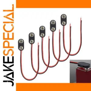 Set of Five Durable 9V Battery Connectors