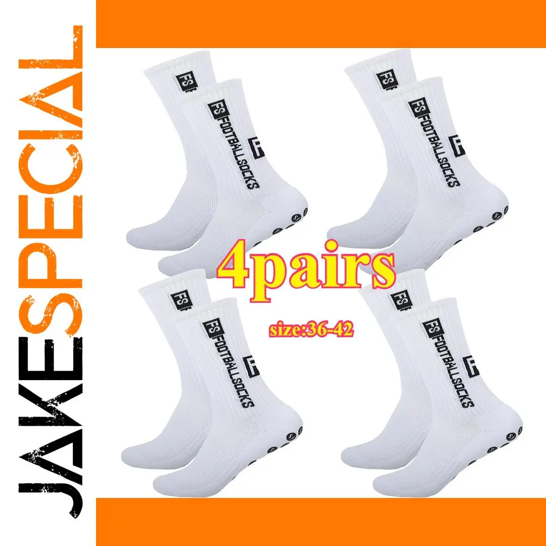 Sporty 4-Pack Football Socks with Grip 1 Sporty 4-Pack Football Socks with Grip