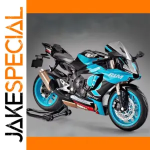 Vibrant Blue 1/9 Scale Racing Motorcycle Model