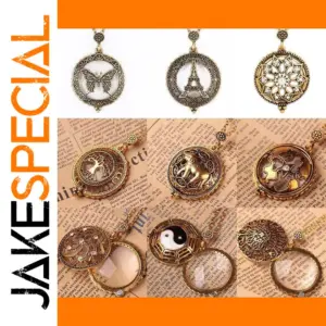 Vintage Chain Magnifying Glass Necklace