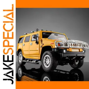 Vibrant Yellow 1:18 Hummer H2 Diecast Model