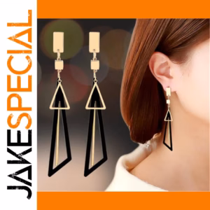Geometric Triangle Drop Earrings in Multiple Colors