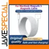 White Braided USB-C to Magsafe 3 Charging Cable