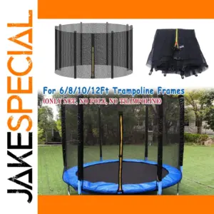 Black Outdoor Trampoline Safety Net for 6-12ft