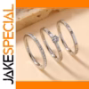 Elegant Stainless Steel Women's Ring Set