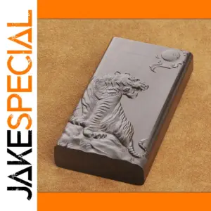 Elegant Ebony Tiger Cigarette Case