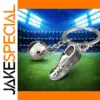 Sporty Metal Keychain with Soccer Ball & Shoe Charms