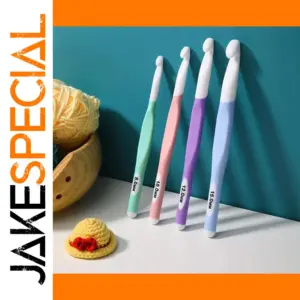 Vibrant 4-Piece Crochet Hook Set with Ergonomic Handles