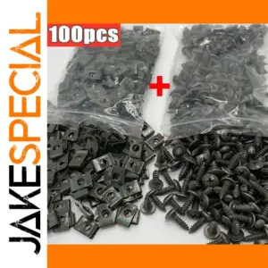 Automotive Fastener Set with Screws and Clips