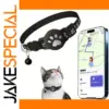 Black Small Cat GPS Collar with Real-Time Tracking