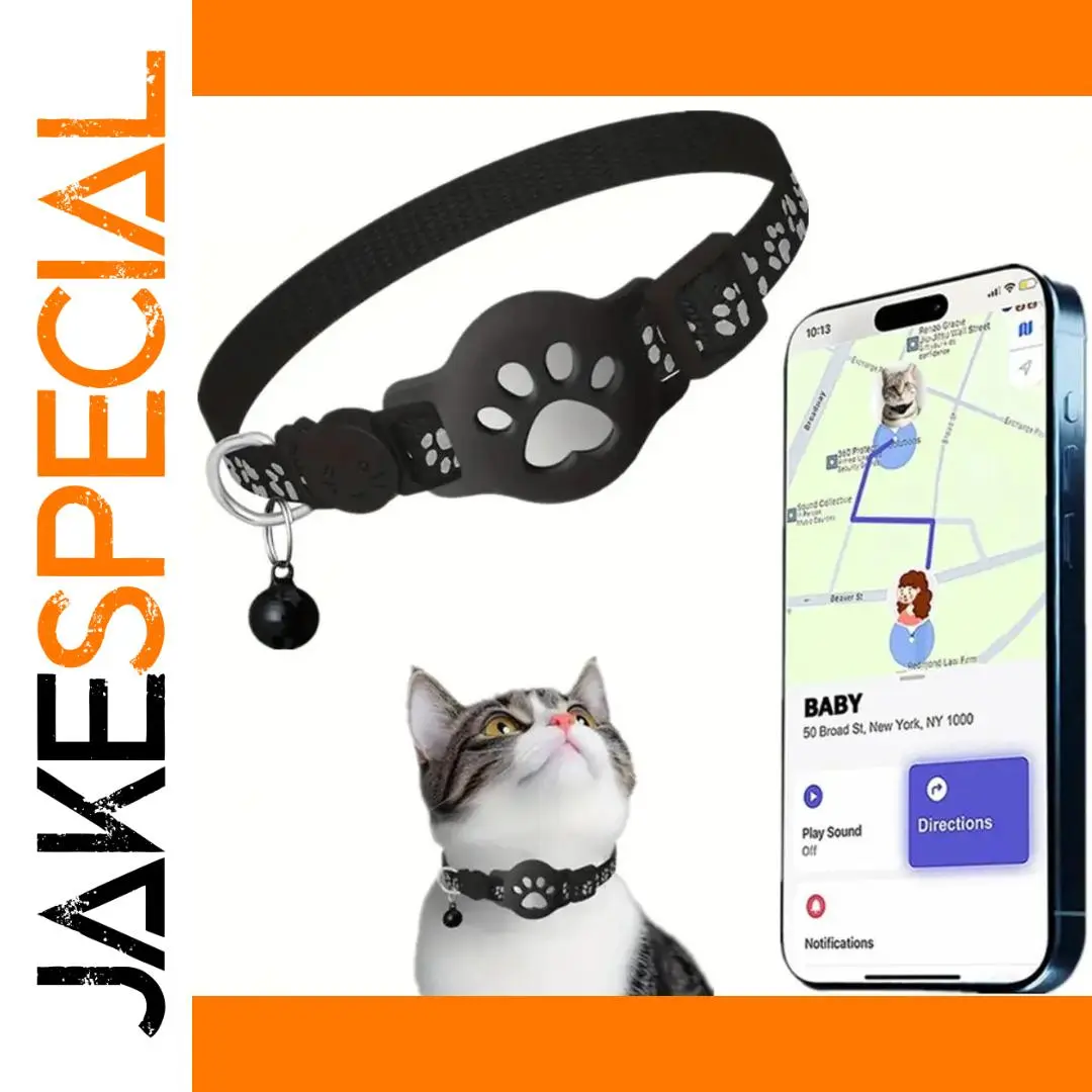 Black Small Cat GPS Collar with Real-Time Tracking 1 Black Small Cat GPS Collar with Real-Time Tracking