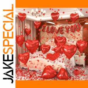Red Heart Foil Balloons Set of 1,000