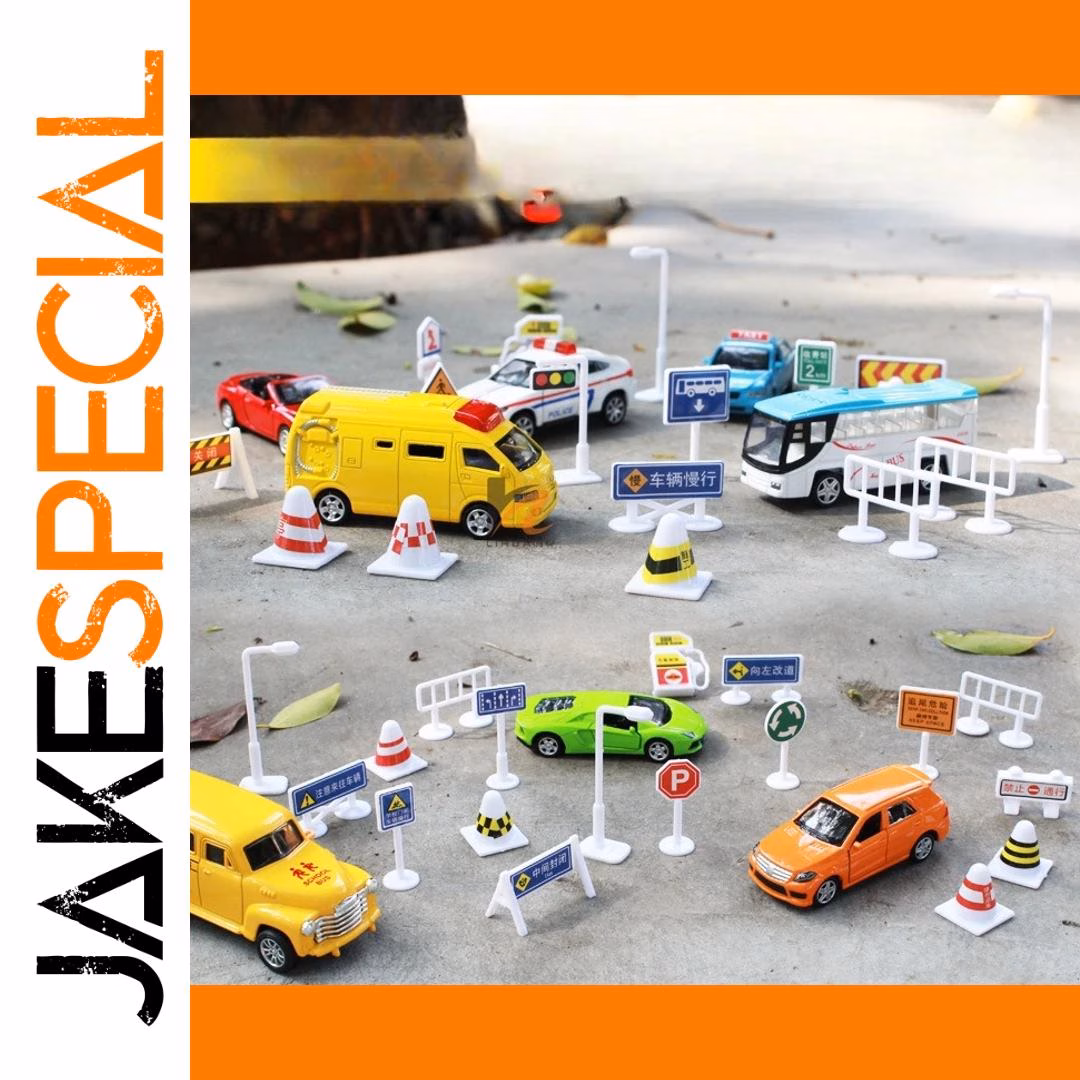 Vibrant 56-Piece Traffic Scene DIY Set 1 Vibrant 56-Piece Traffic Scene DIY Set
