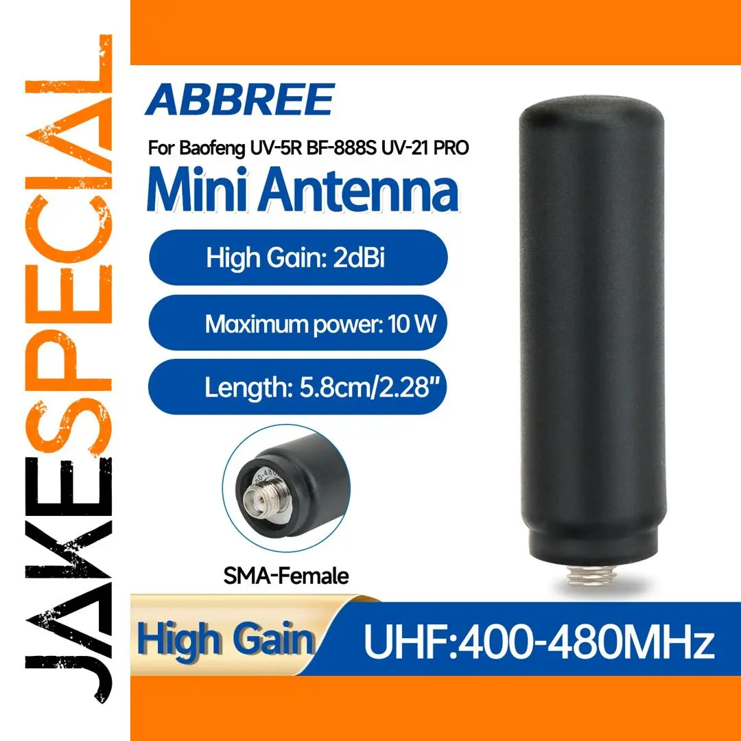 Black Mini Radio Antenna with SMA-Female Connector 1 Black Mini Radio Antenna with SMA-Female Connector