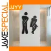 Bathroom Humor Man and Woman Wall Decals