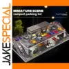 Miniature Two-Level Ramp Parking Lot Model for 1/64 Scale