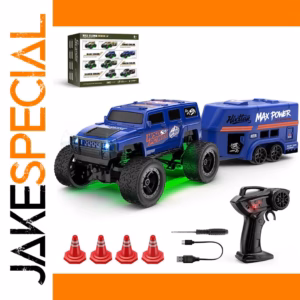 1:64 Scale RC Off-Road Truck with Trailer