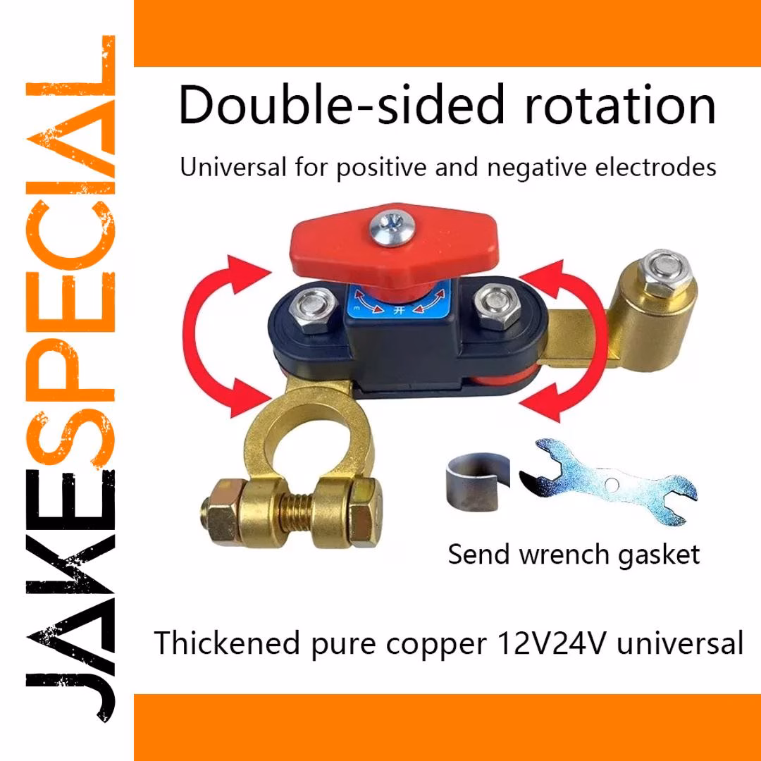 12V/24V Car Battery Cut-Off Switch with Circuit Breaker 1 12V/24V Car Battery Cut-Off Switch with Circuit Breaker