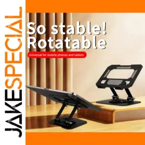 Black Foldable Aluminum Tablet Stand for iPad