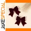 Burgundy Velvet Bow Hair Clips Set for Girls