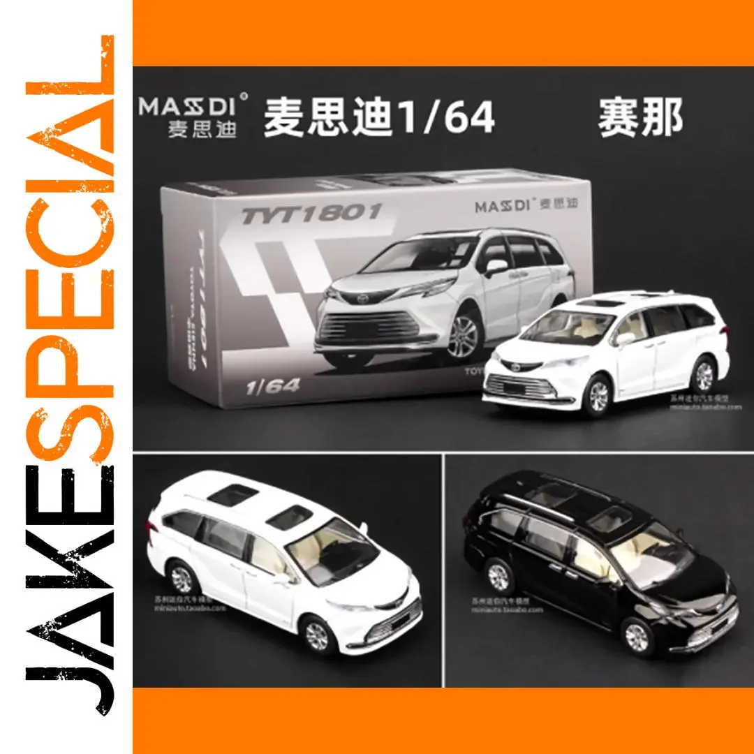 2023 Toyota Sienna 1/64 Diecast Model in White 1 2023 Toyota Sienna 1/64 Diecast Model in White