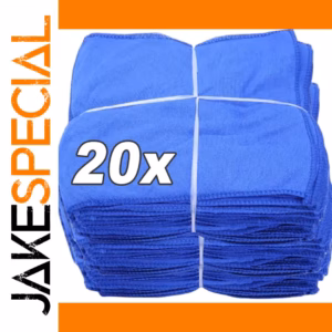Bright Blue Microfiber Cleaning Towels 30x30cm (Pack of 10)