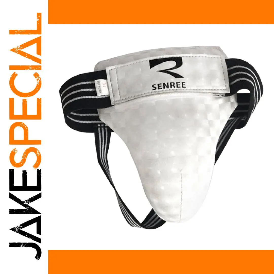 Durable White PU Groin Protector for Adults 1 Durable White PU Groin Protector for Adults