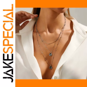 Elegant Multi-Layered Rhinestone Necklace by HYFAD