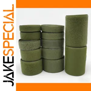 Army Green Nylon Fastener Tape Set With Hook & Loop