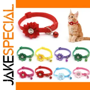 Vibrant Adjustable Pet Collar with Floral Accent