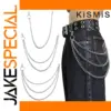 Unisex Silver Zinc Alloy Pants Chain Style D