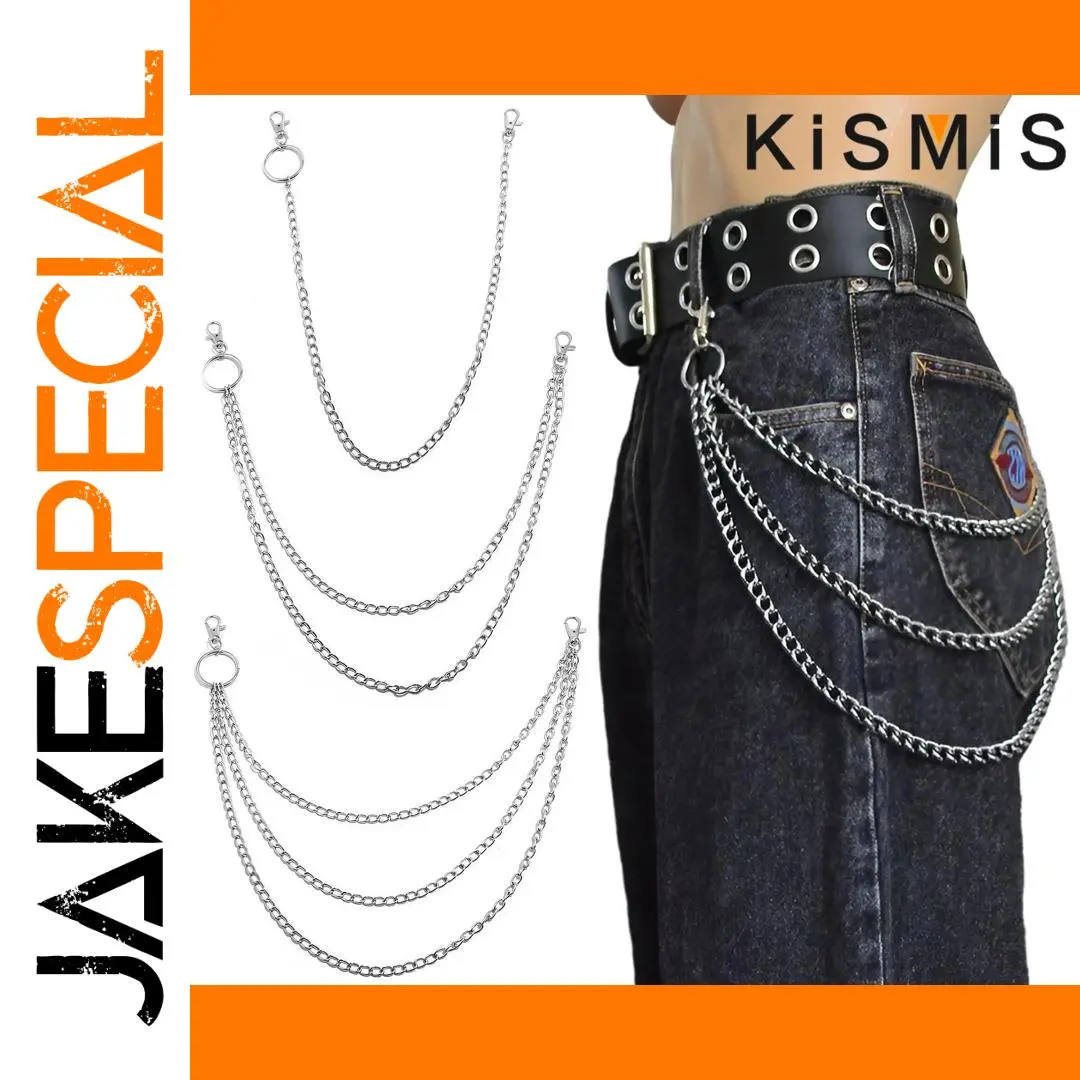 Unisex Silver Zinc Alloy Pants Chain Style D 1 Unisex Silver Zinc Alloy Pants Chain Style D