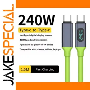 240W USB-C Charging & Data Cable with LED Display