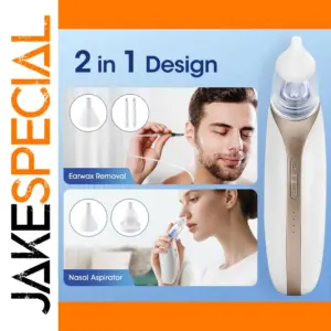 Wireless White Ear Cleaner with Adjustable Suction