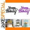 Elegant Happy Birthday Cake Toppers Set