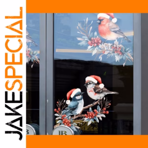 Festive Christmas Bird Window Sticker