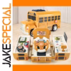 Children's Deformed School Bus Puzzle Toy Set