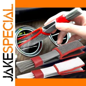 Dual-Head Car Cleaning Brush with Microfiber and Nylon