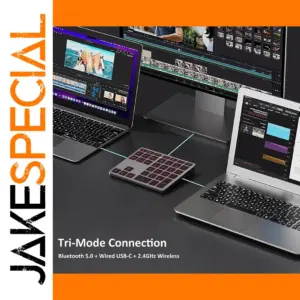 Rechargeable Wireless Numeric Keypad with RGB Backlight