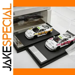 Diecast Racing Car Model 1:64 Scale Pink/Yellow