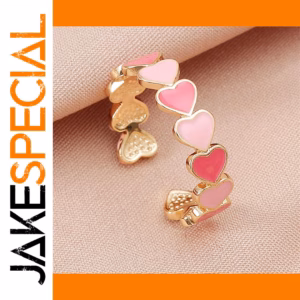 Colorful Heart Women's Adjustable Ring