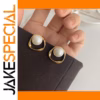 Gold Color Pearl Stud Earrings for Women