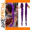 Vibrant Purple Braided Hair Extension 28"