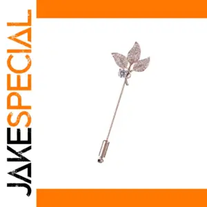 Three-Leaf Clover Brooch with Rhinestones