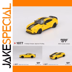 Vibrant Yellow Ford Mustang Model 1:64 Scale