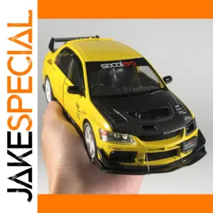 Yellow Mitsubishi Lancer Evolution EVO9 Diecast Model