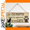 Wooden Cat Signboard for Home Décor